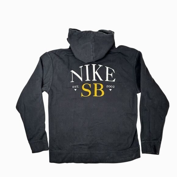 Nike SB Arch Logo Black Skate Hoodie Size Medium Pullover - Picture 1 of 5